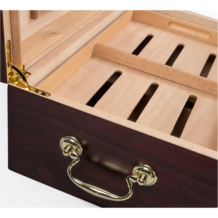 Prestige Import Group Monte Carlo 120-Count Cherry Desktop Humidor with Spanish Cedar - Image 2