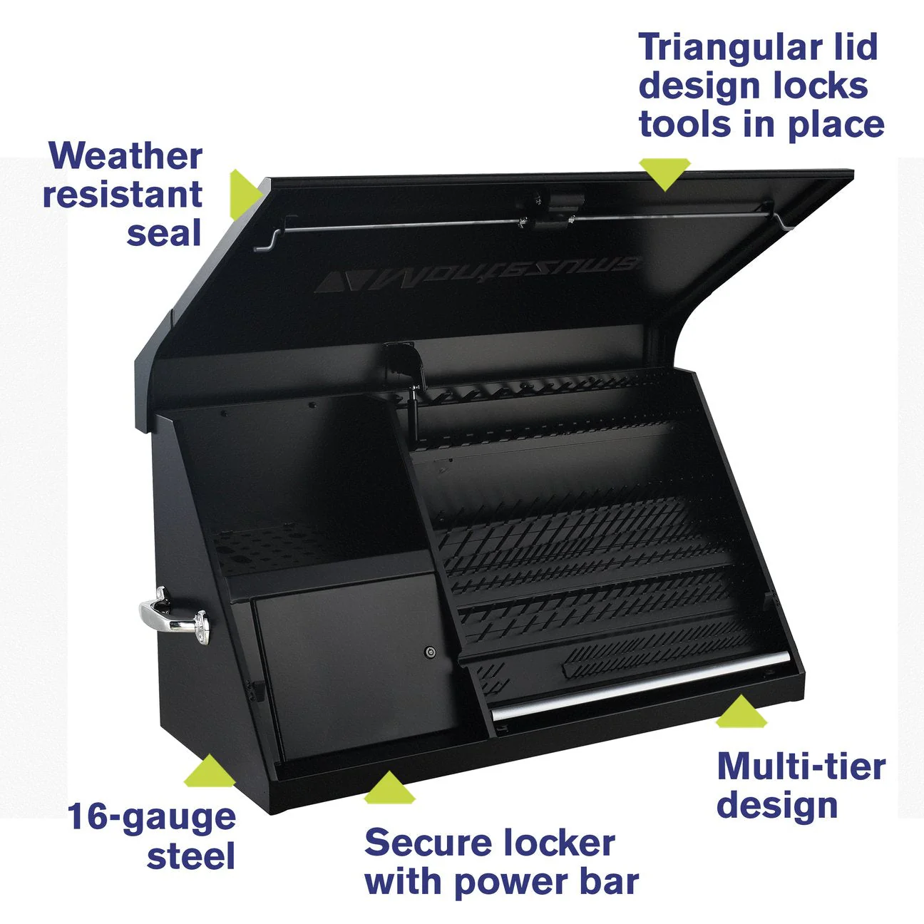 Montezuma 41-Inch Black Portable Toolbox (Weather Resistant) - Image 4