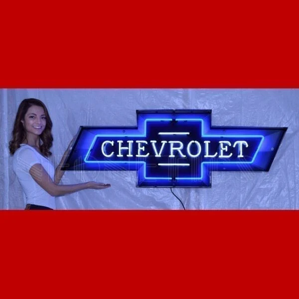 Neonetics 5 Foot Chevrolet Bowtie Neon Sign In Steel Can - 9CHVBO