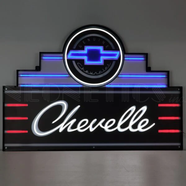 Neonetics Art Deco Marquee Chevelle LED Flex-Neon Sign In Steel Can - 29ADCCL