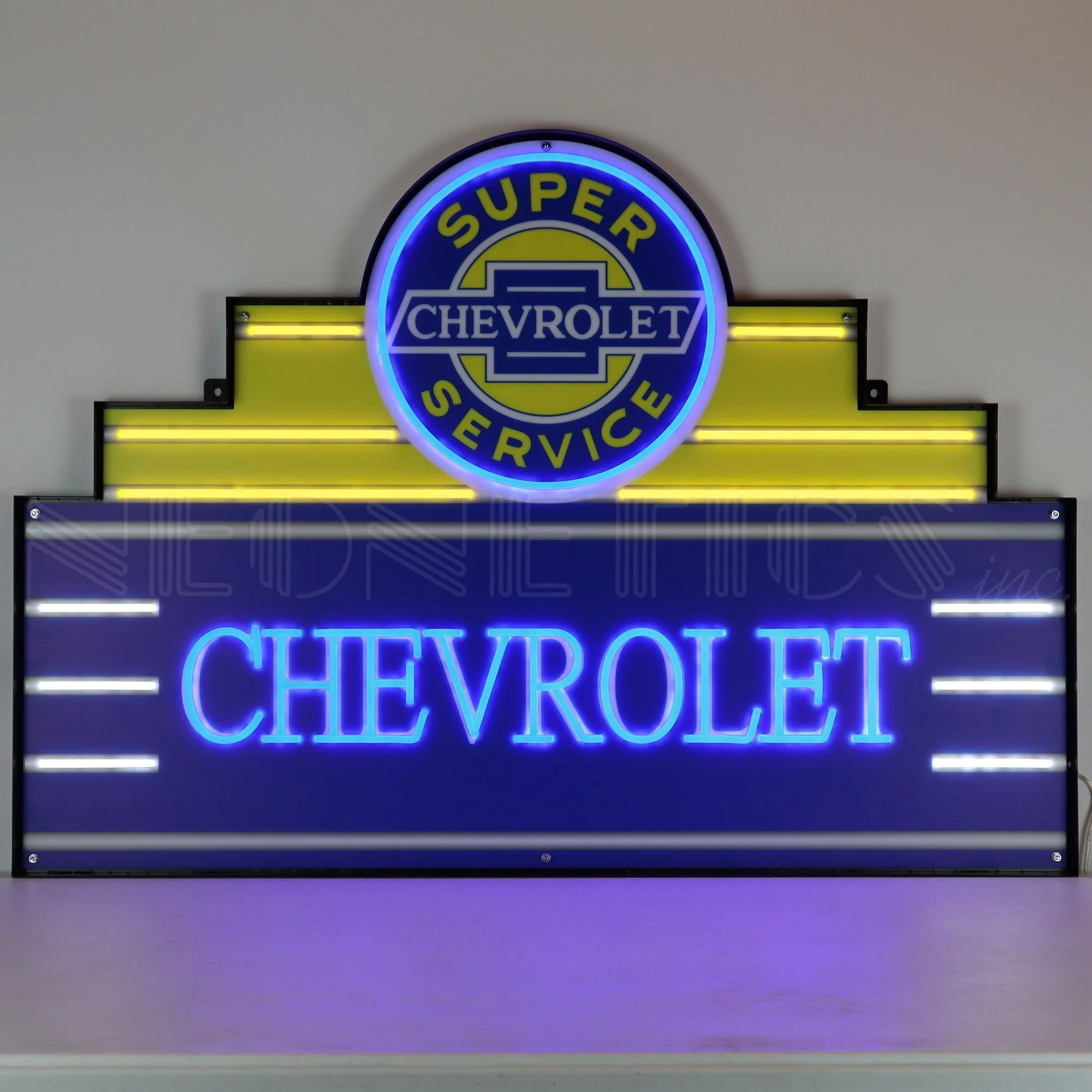 Neonetics Art Deco Marquee Chevrolet LED Flex-Neon Sign In Steel Can - 29ADCHV