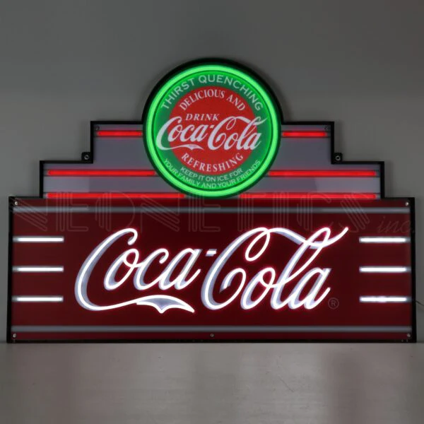 Neonetics Art Deco Marquee Coca-Cola LED Flex-Neon Sign In Steel Can - 29ADCCG