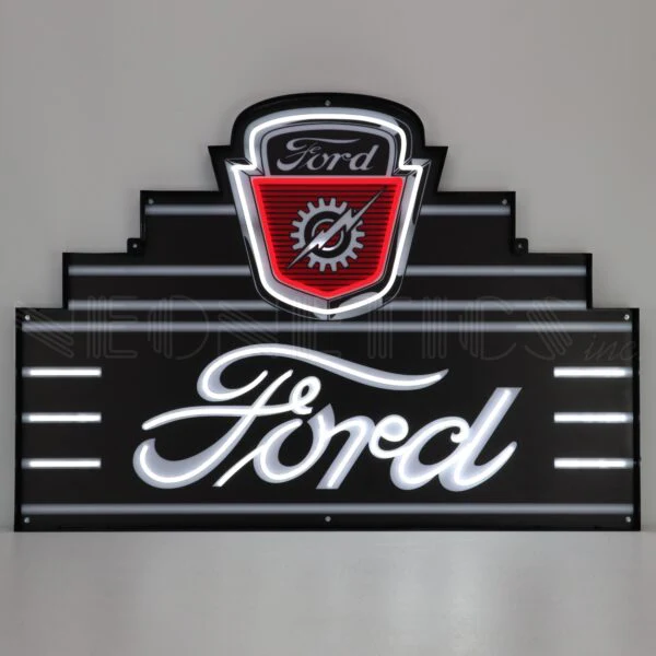 Neonetics Art Deco Marquee Ford LED Flex-Neon Sign In Steel Can - 29ADFRD