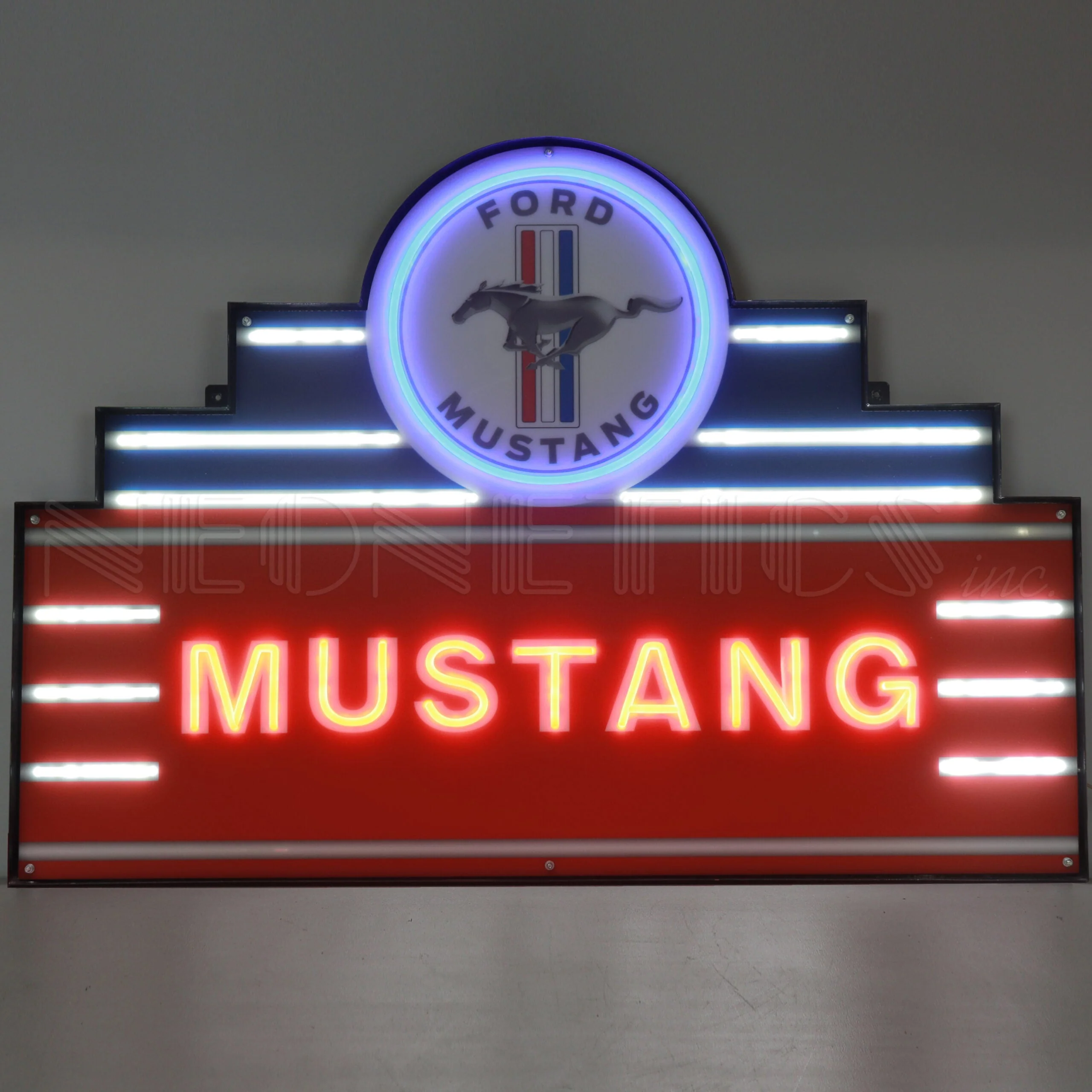 Neonetics 29ADMUS Art Deco Marquee Mustang LED Flex-Neon Sign Steel Can