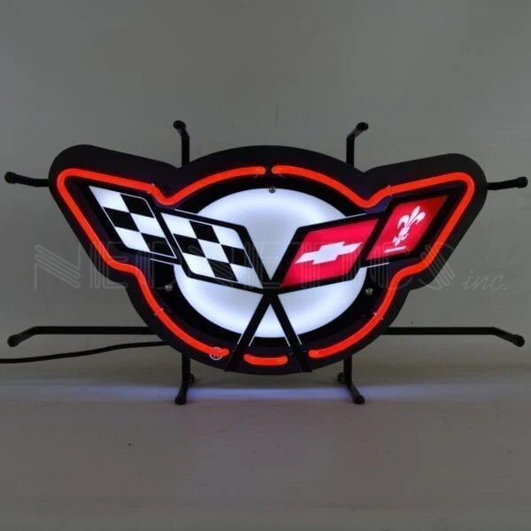 Neonetics Corvette C5 Neon Sign With Backing - 5CRVC5