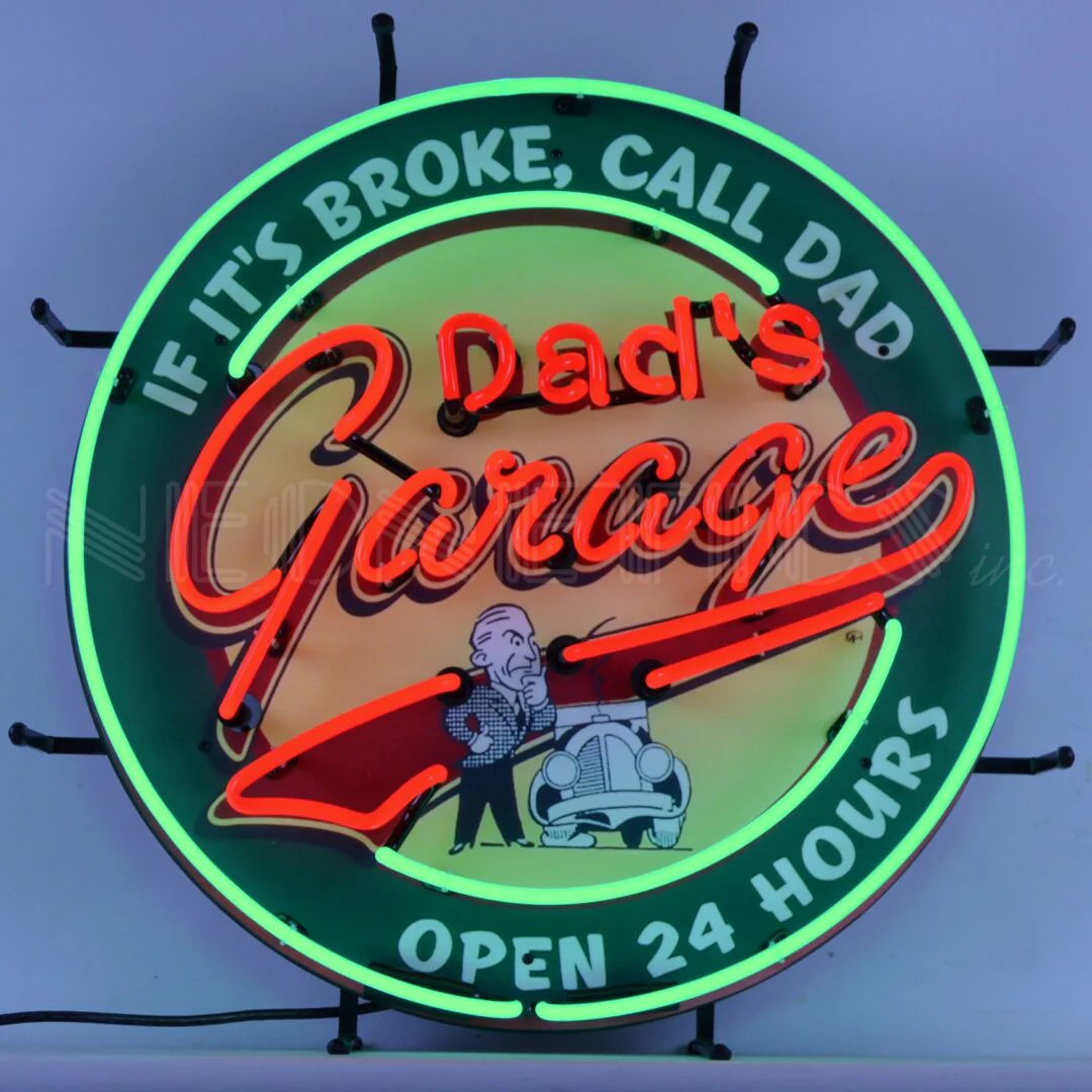 Neonetics Dad's Garage Neon Sign With Backing - 5DADSG