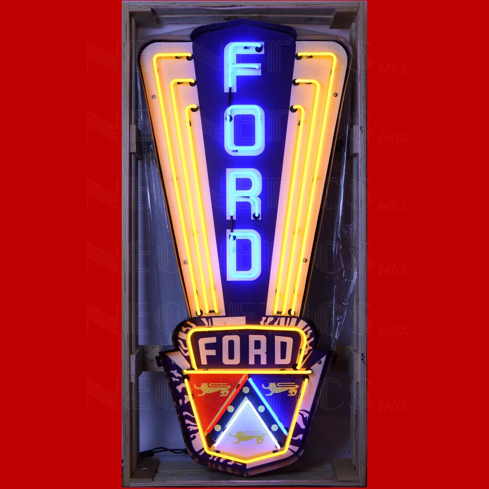 Neonetics Ford Jubilee Crest Neon Sign In Shaped Steel Can - 9FORDJ