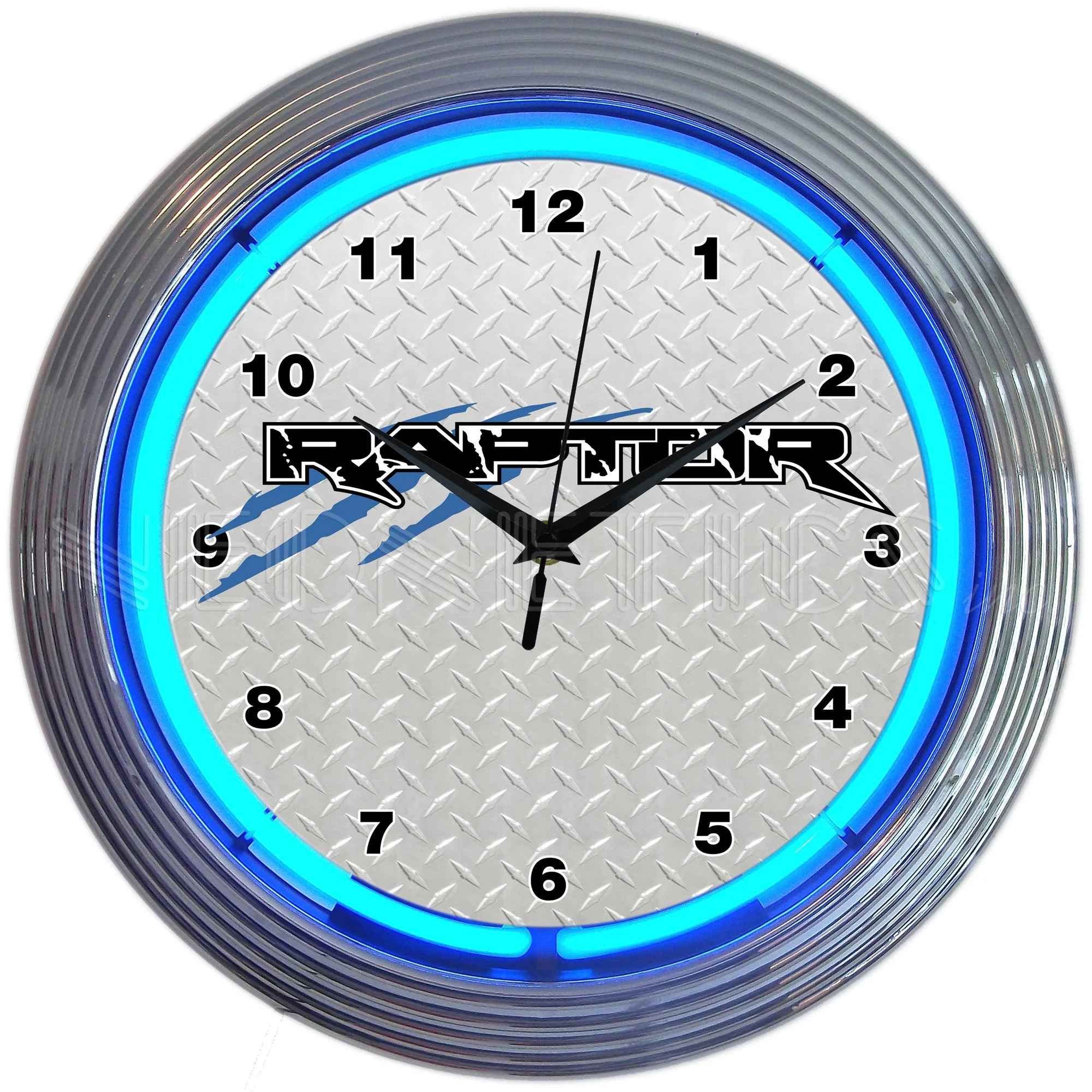 Neonetics 8FRDRB Ford Raptor Blue Neon Wall Clock