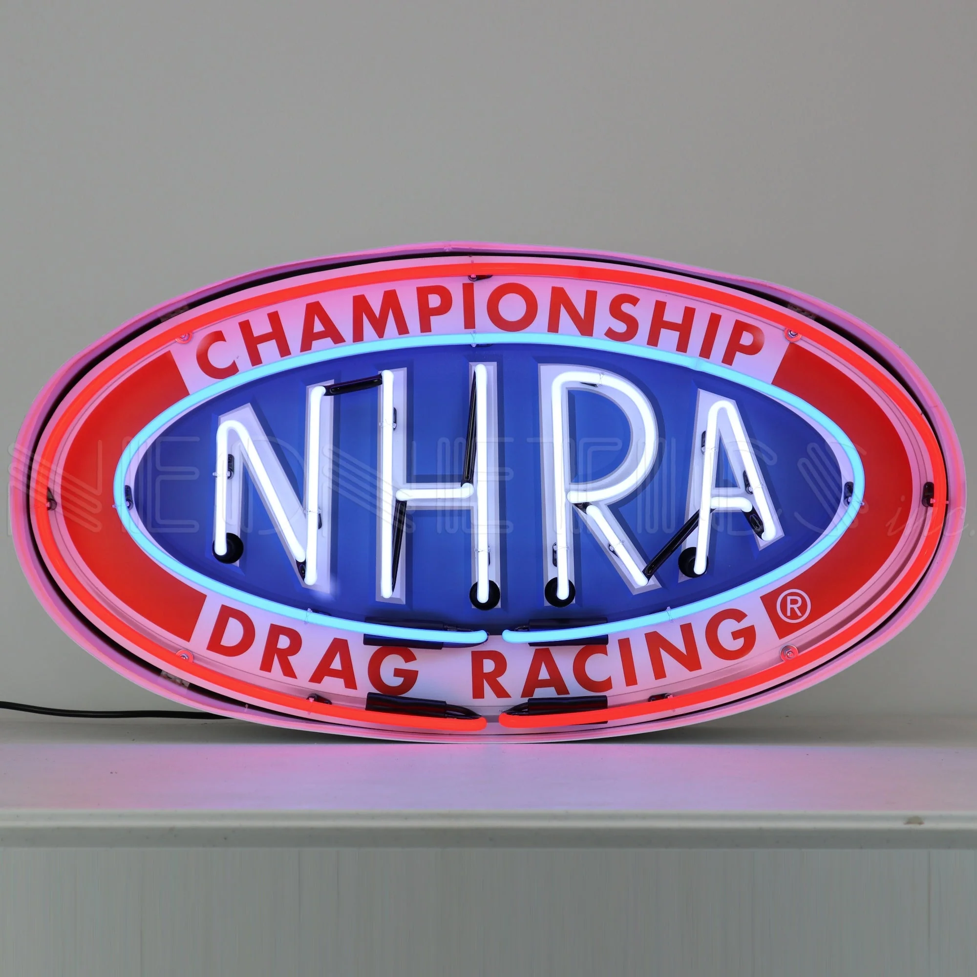 Neonetics NHRA Oval Neon Sign In Steel Can - 5NHRAL