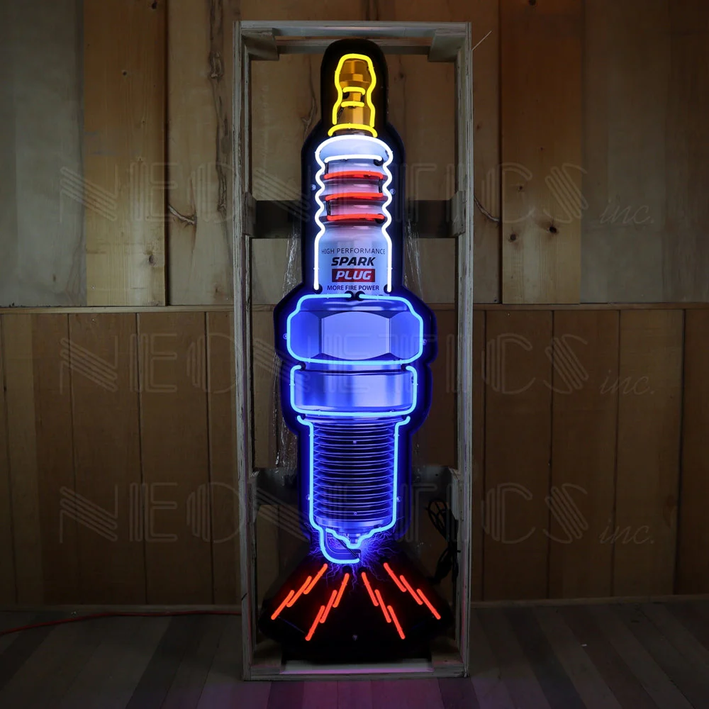 Neonetics Spark Plug Neon Sign In Shaped Steel Can - 9SPARK