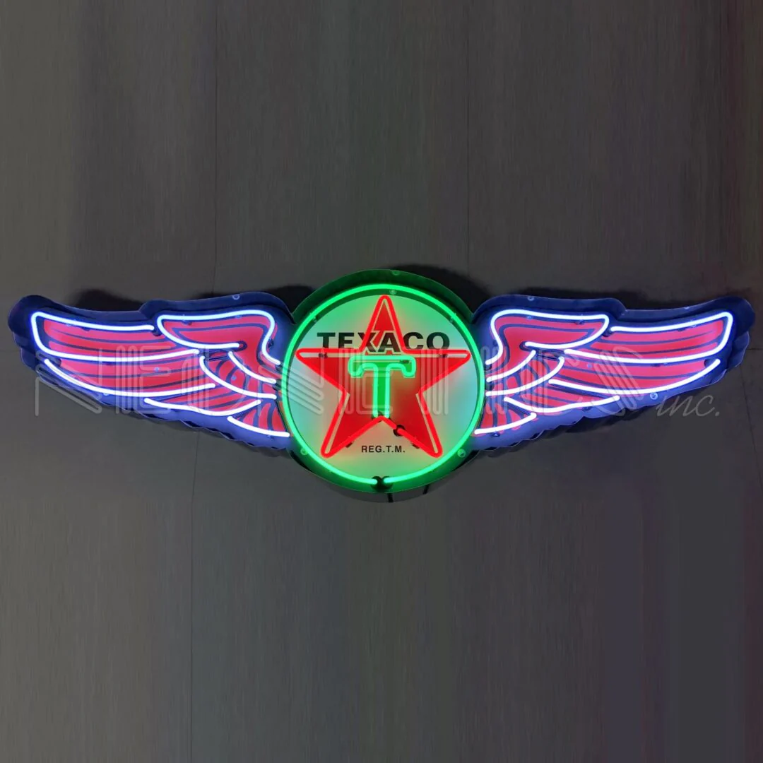 Neonetics Texaco Wings Neon Sign In Steel Can - 9TXWNG