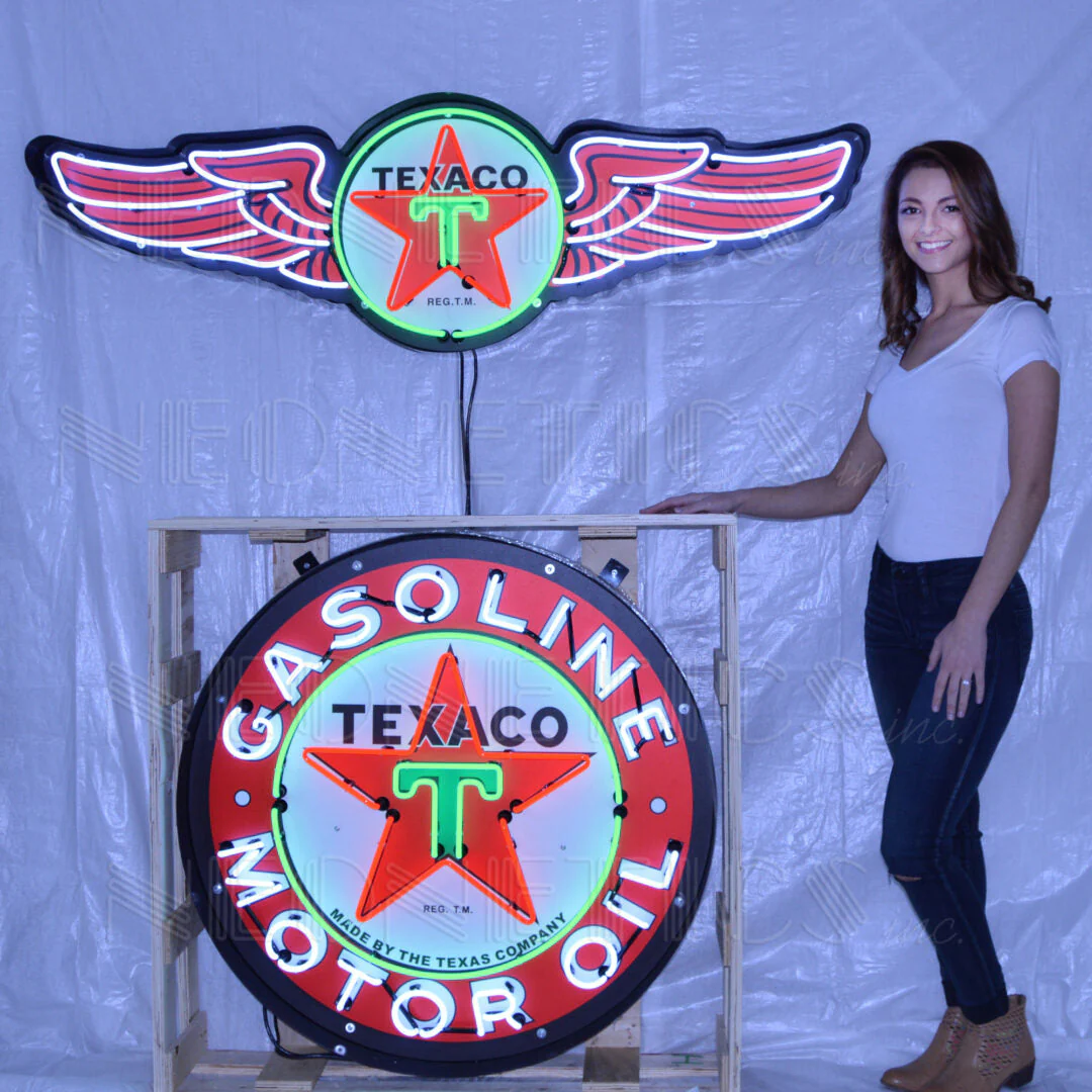 Neonetics Texaco Wings Neon Sign In Steel Can - 9TXWNG - Image 3