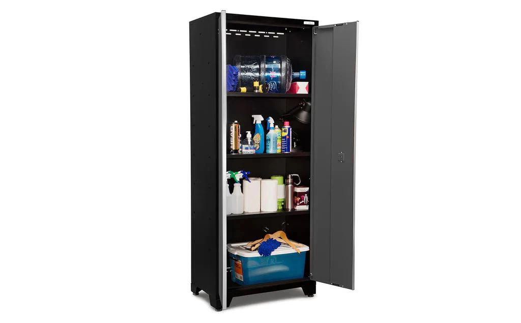 NewAge Bold 3.0 Series 12 Piece Cabinet Set with Project Center, Tool Drawer, Base, Wall Cabinets and Locker Gray Stainless Steel - Image 3