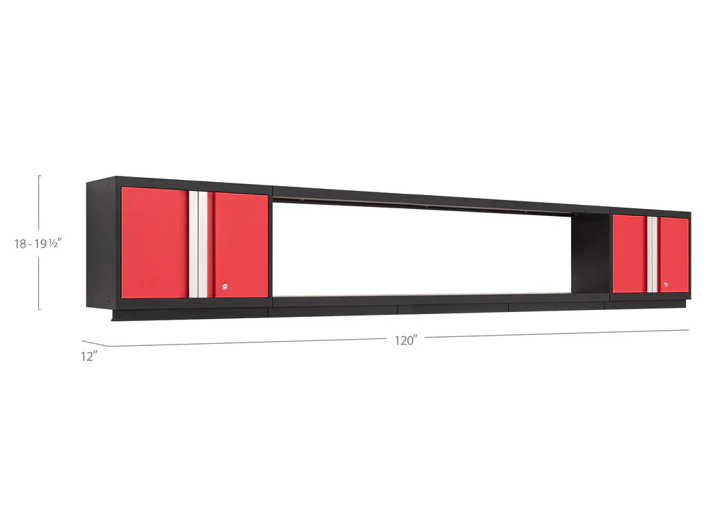 NewAge Bold 3.0 Series 3 Piece Cabinet Set with Wall Cabinets and 72 in. Display Shelf - Image 2