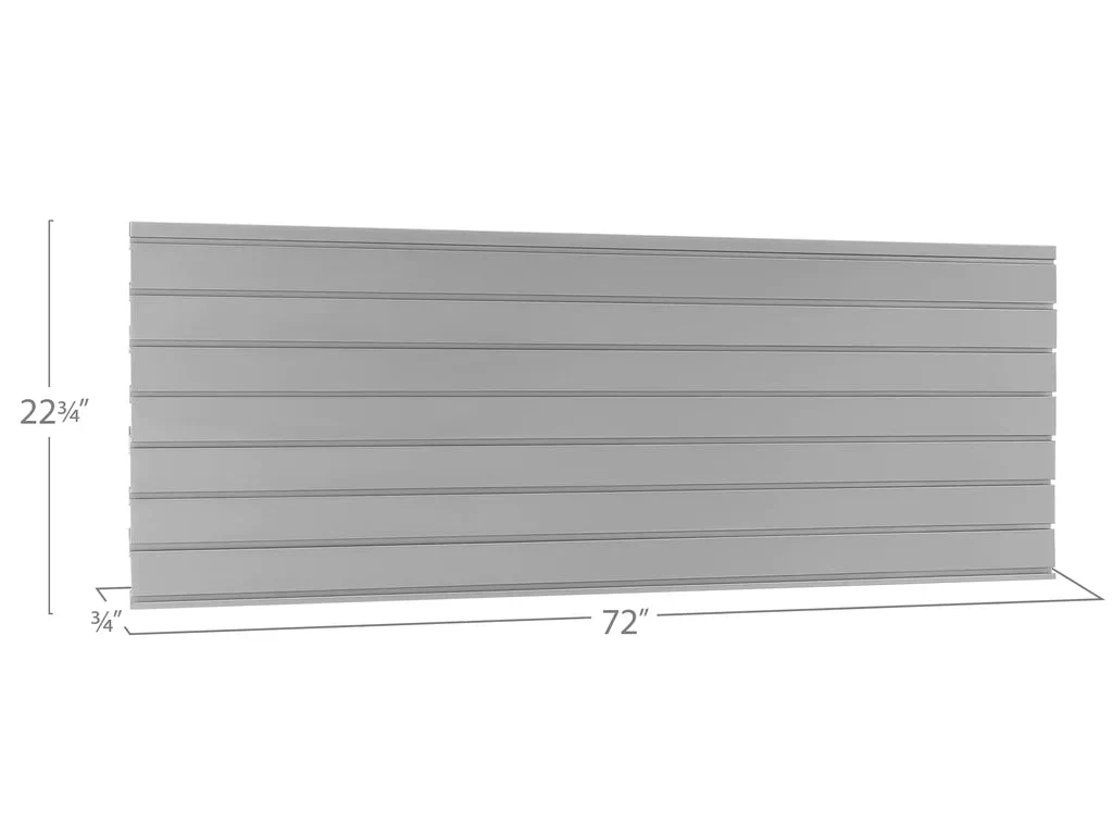 NewAge Bold 3.0 Series 72 in. Slatwall Backsplash Silver - Image 3