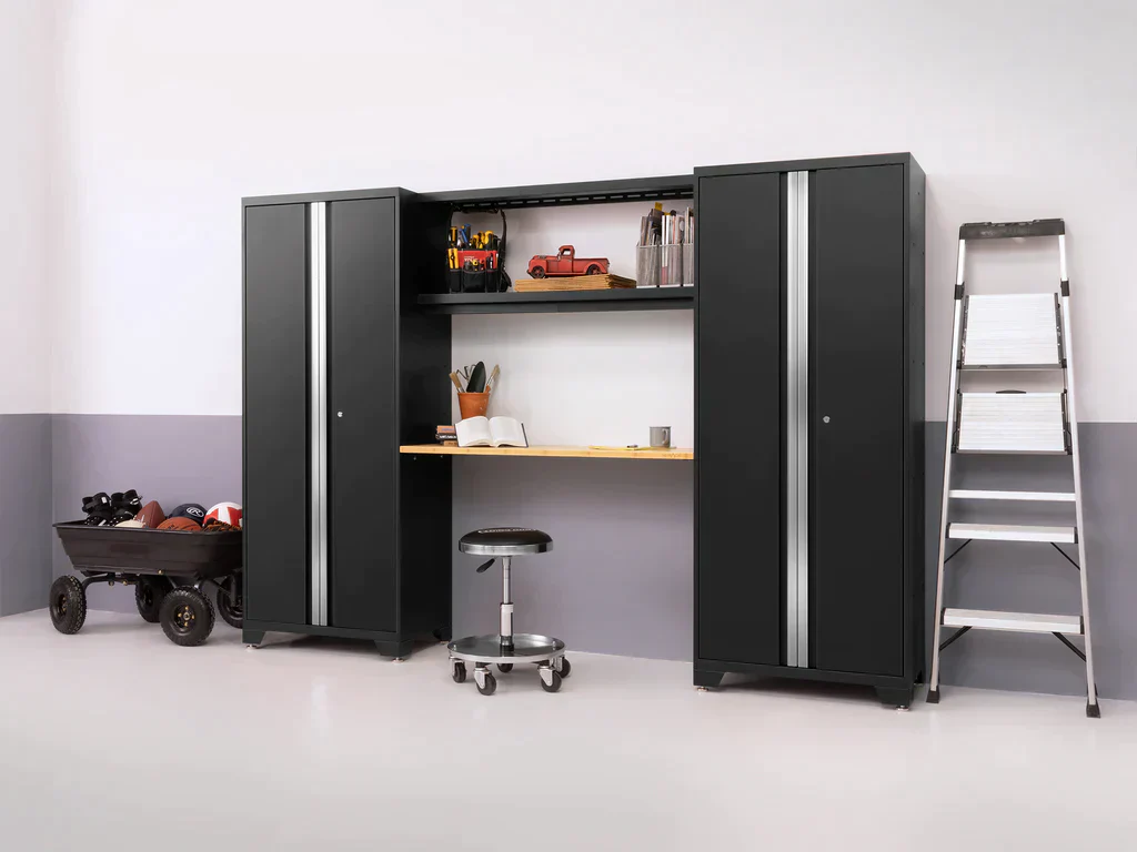 NewAge Bold 3.0 Series 9 Piece Cabinet Set Black with 2 Tool, Base, Wall Cabinets and 30 in. Lockers - 63199 - Image 2