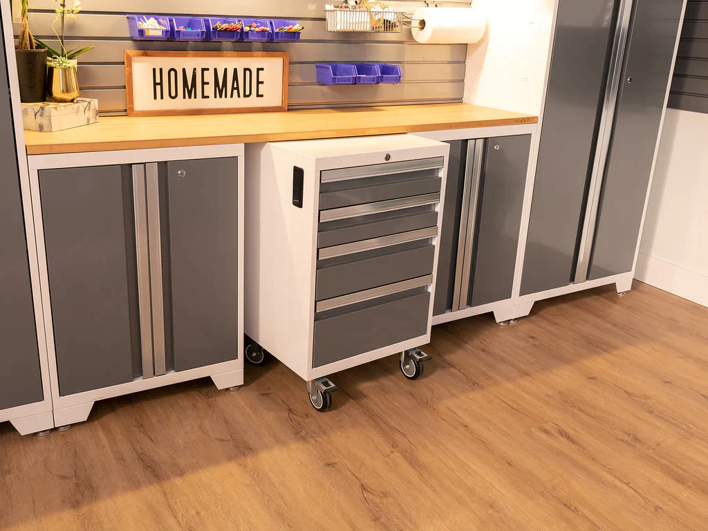 NewAge Bold 3.0 Series 9 Piece Cabinet Set White with 2 Tool, Base, Wall Cabinets and 30 in. Lockers - 56908 - Image 5