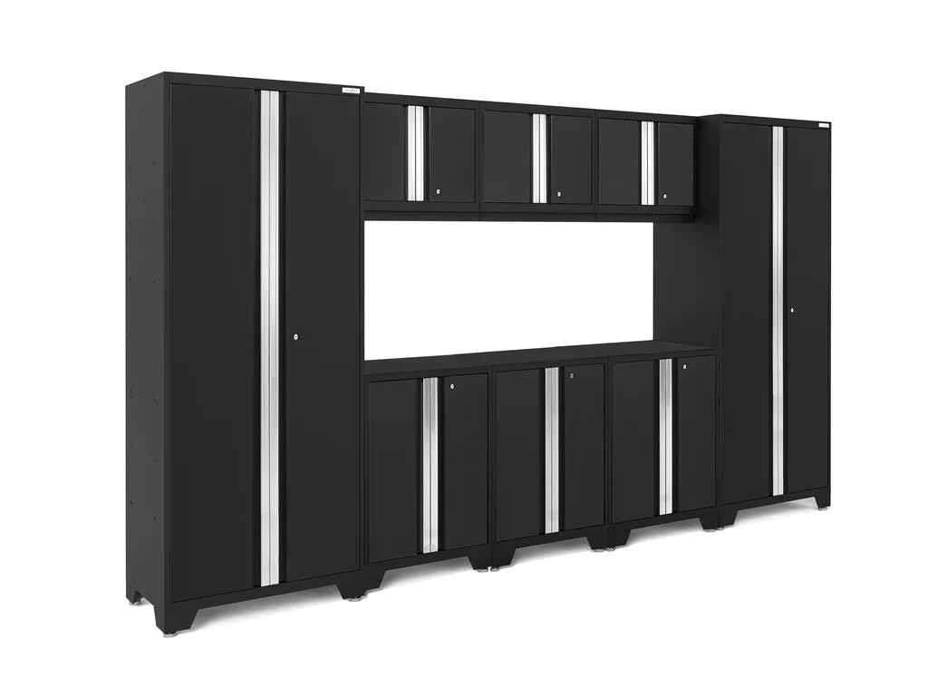 NewAge Bold Series 8 Piece Cabinet Set with Base, Wall Cabinets and 30 in. Lockers