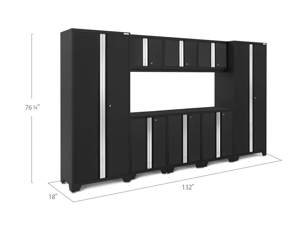 NewAge Bold Series 8 Piece Cabinet Set with Base, Wall Cabinets and 30 in. Lockers - Image 4