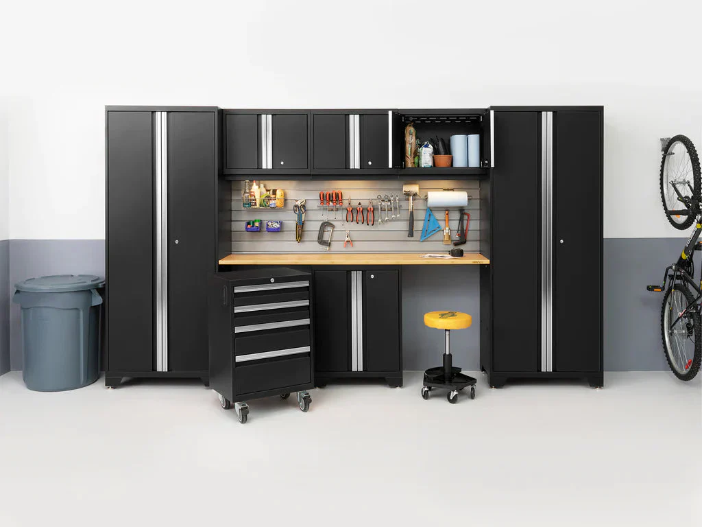 NewAge Bold Series 8 Piece Cabinet Set with Base, Wall Cabinets and 30 in. Lockers - Image 6