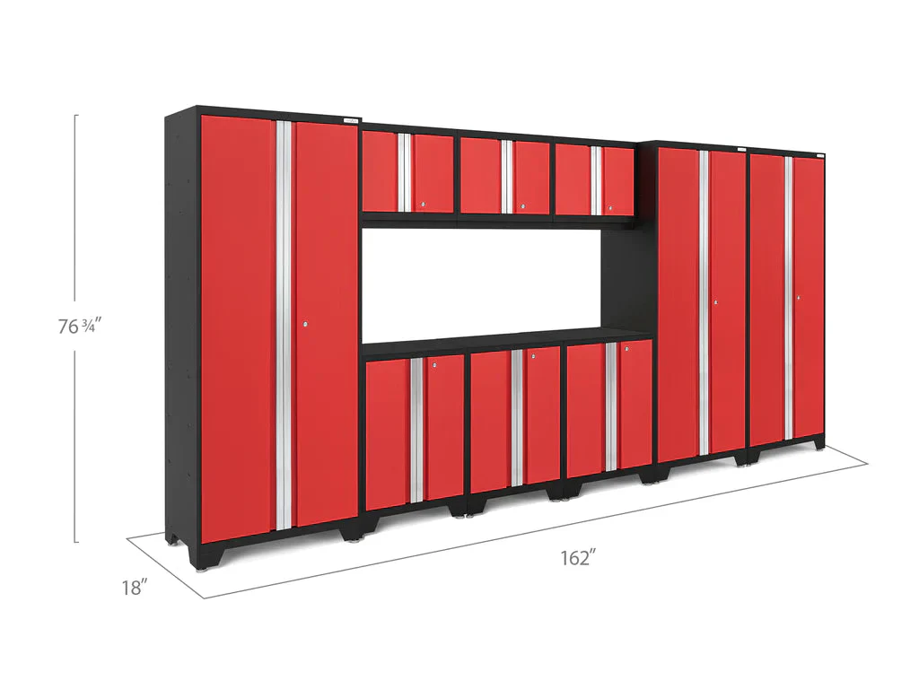 NewAge Bold Series 9 Piece Cabinet Set with Base, Wall Cabinets and 30 in. Lockers - Image 5