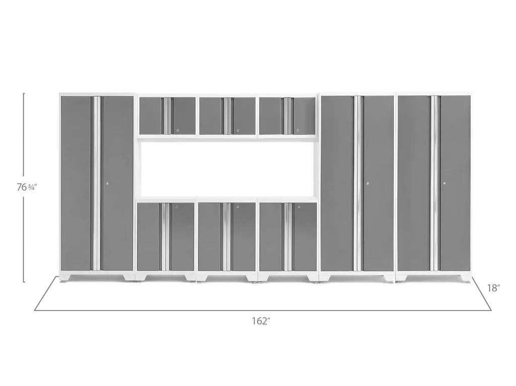 NewAge Bold Series 9 Piece Cabinet Set with Base, Wall Cabinets and 30 in. Lockers - Image 4