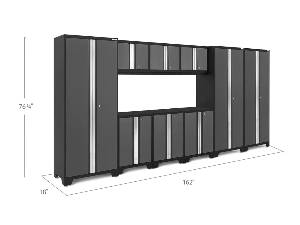 NewAge Bold Series 9 Piece Cabinet Set with Base, Wall Cabinets and 30 in. Lockers - Image 4