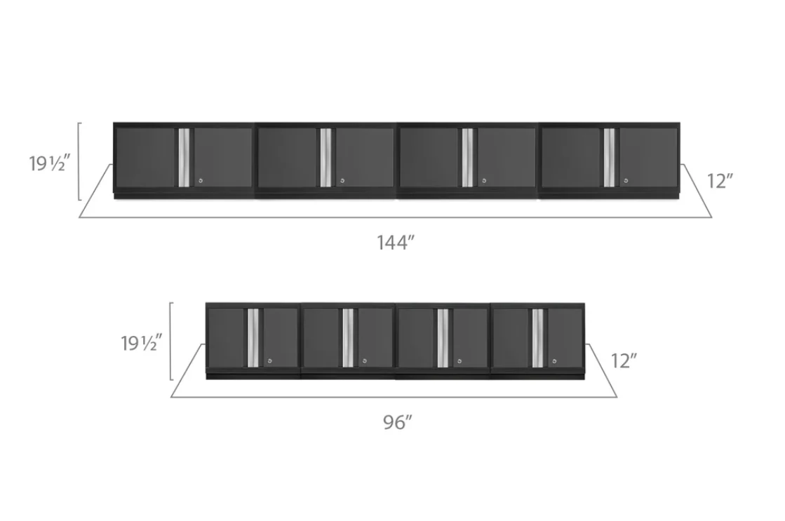 NewAge Garage Cabinets BOLD Series 8-Piece Grey Wall Cabinet Set - Image 2