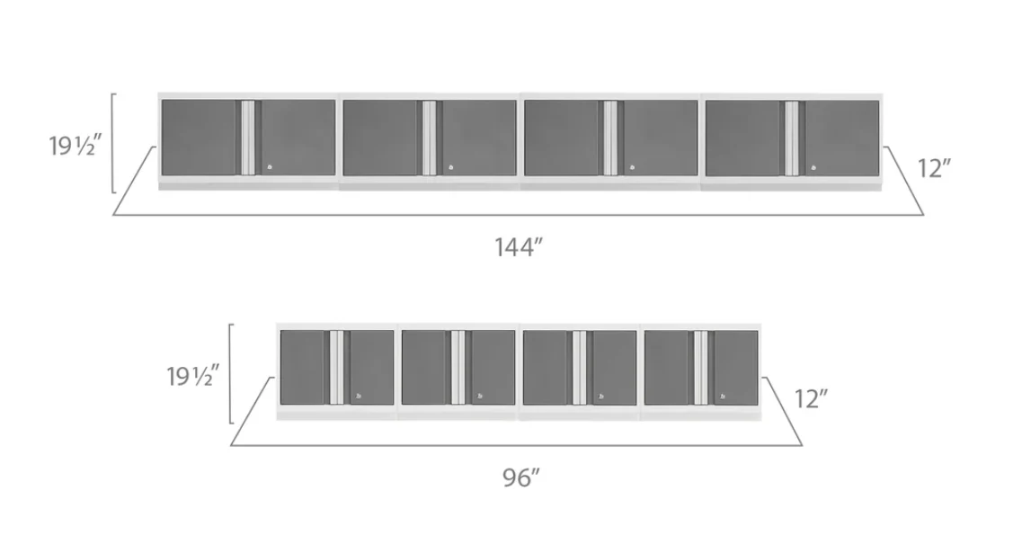 NewAge Garage Cabinets BOLD Series 8-Piece Platinum Wall Cabinet Set - Image 2