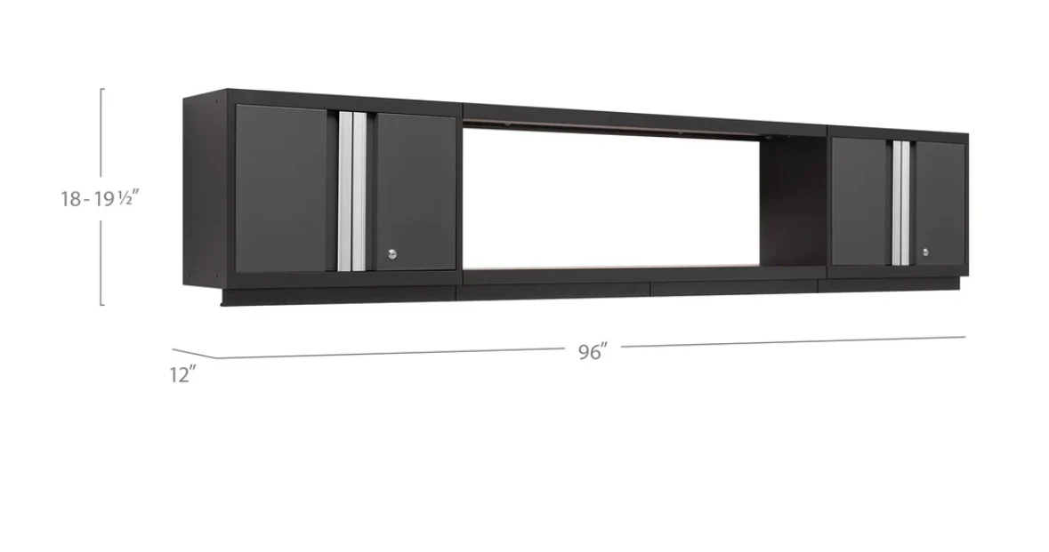 NewAge Garage Cabinets BOLD Series Grey 3-Piece Wall Cabinet System - 50653 - Image 2