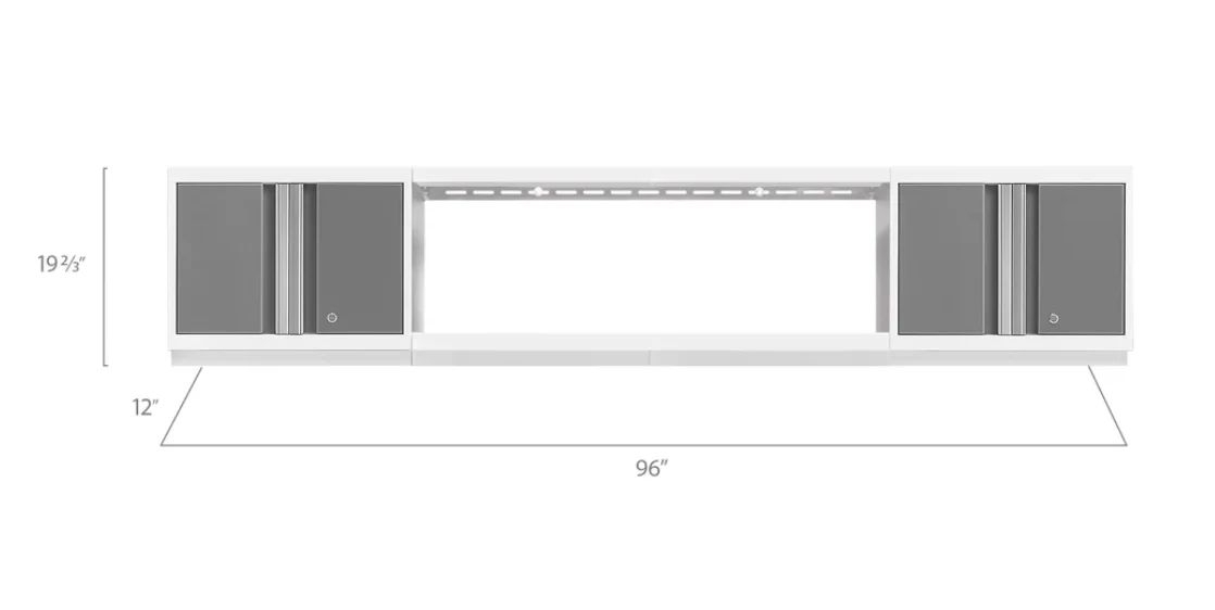 NewAge Garage Cabinets BOLD Series Platinum 3-Piece Wall Cabinet System - 54857 - Image 2