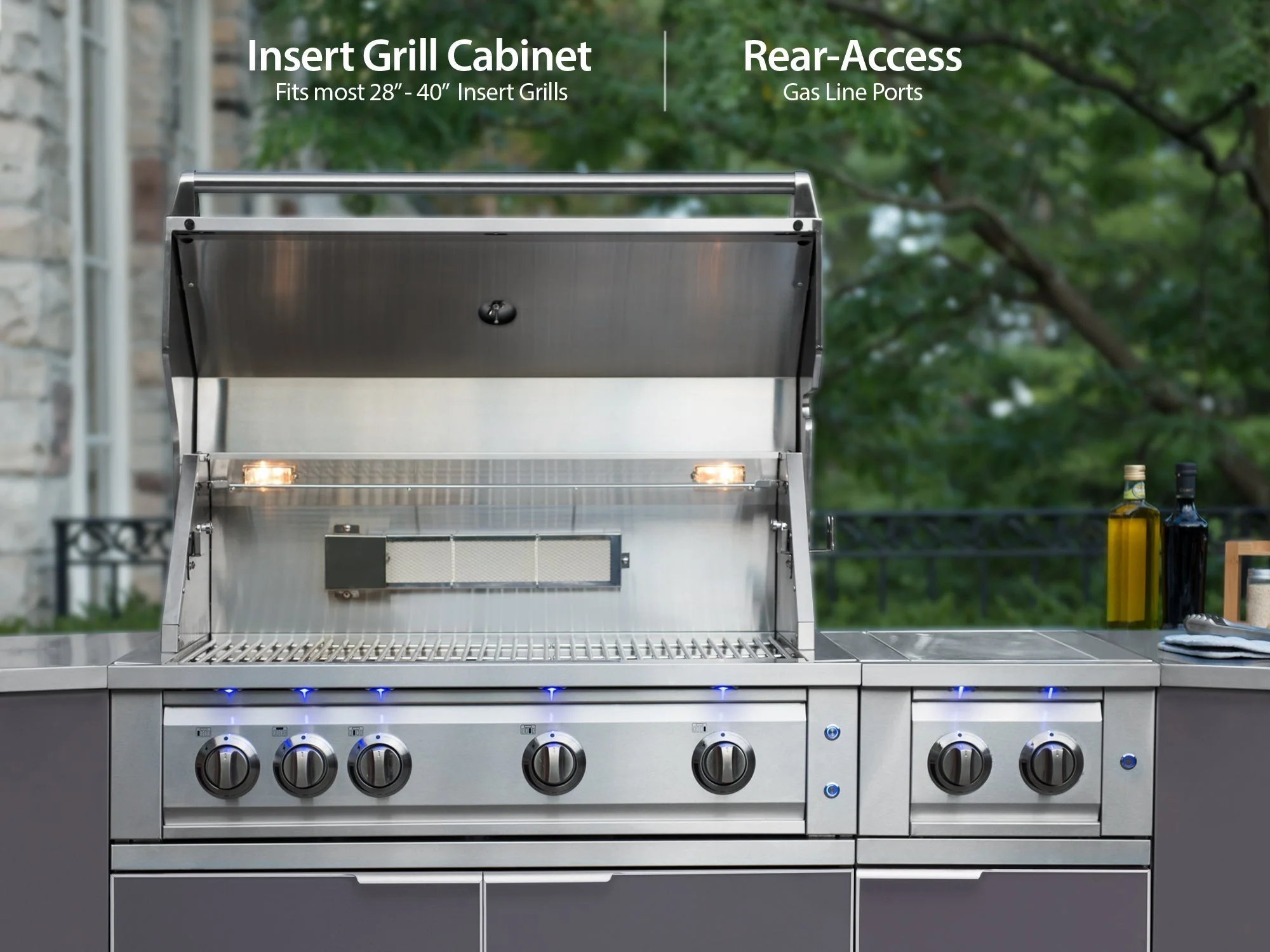 Newage Outdoor Kitchen 3 PC Cabinet Set in Slate Gray - 65284 - Image 8