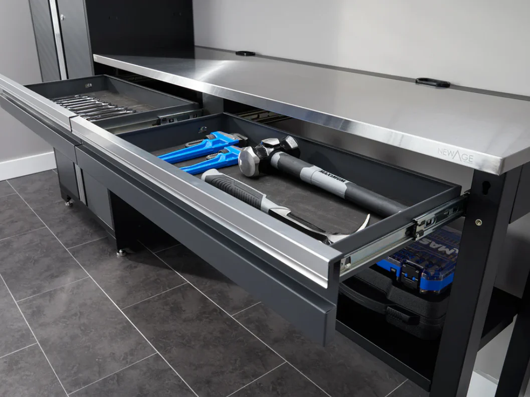 Newage Products Bold Series Gray All-in-one 4 Piece Set with Stainless Steel Worktop - 73505 - Image 4