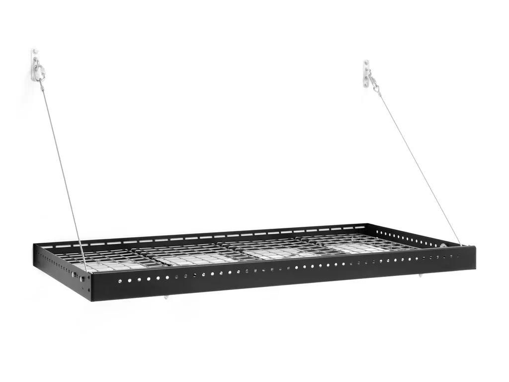 Newage Products Pro Series 2 ft. x 4 ft. Wall Mounted Steel Shelf (Black) - 40804