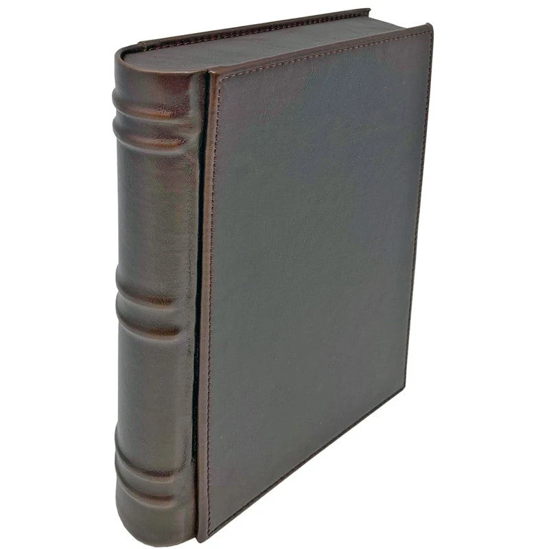 Prestige Import Group Novelist Brown Leather Book Travel Humidor with Tray, Hygrometer, Cutter - Image 4
