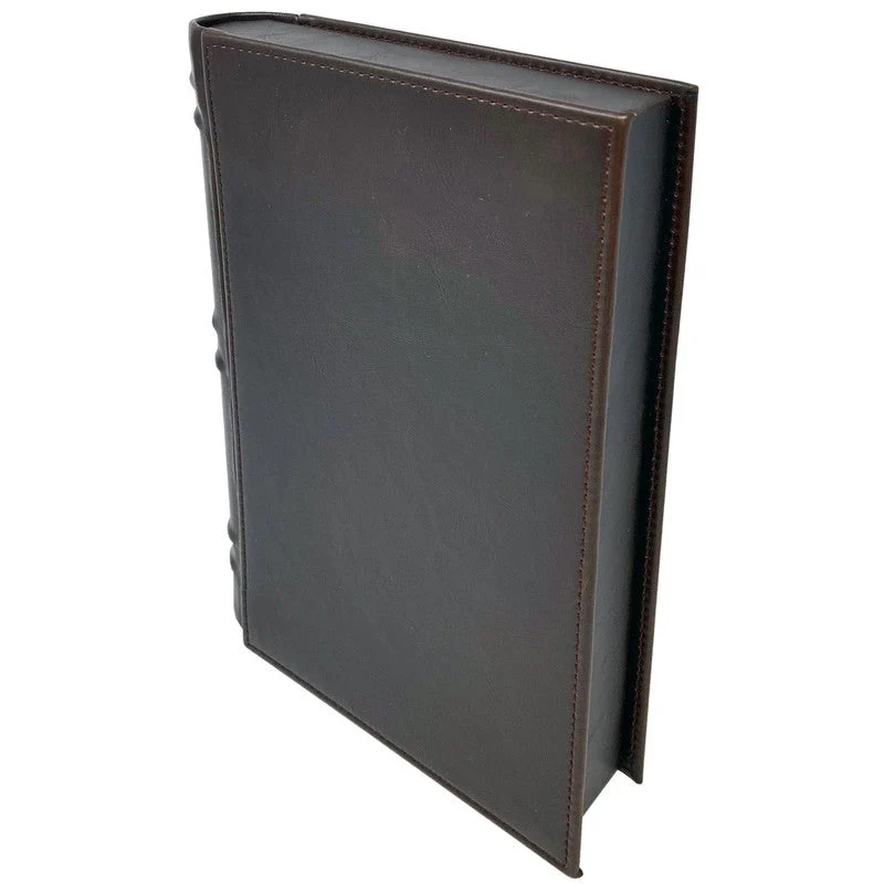 Prestige Import Group Novelist Brown Leather Book Travel Humidor with Tray, Hygrometer, Cutter - Image 6