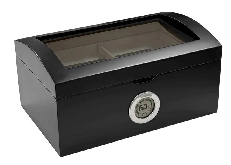 Prestige Import Group Portofino 100-Cigar Dome-Top Desktop Humidor with Digital Hygrometer