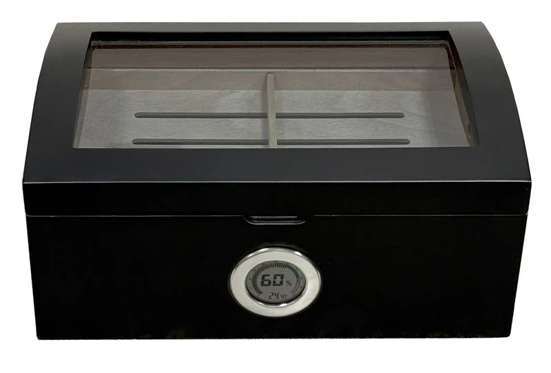 Prestige Import Group Portofino 100-Cigar Dome-Top Desktop Humidor with Digital Hygrometer - Image 3