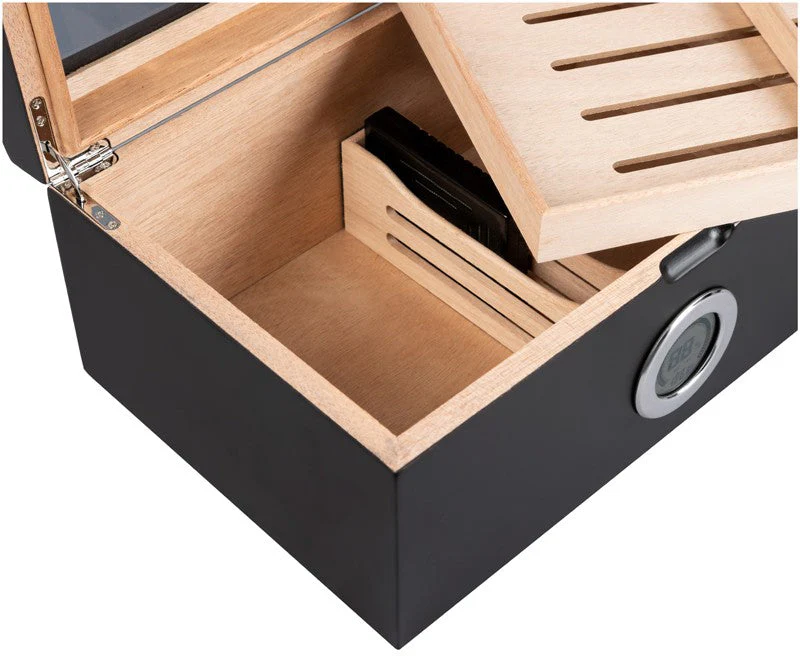 Prestige Import Group Portofino 100-Cigar Dome-Top Desktop Humidor with Digital Hygrometer - Image 6