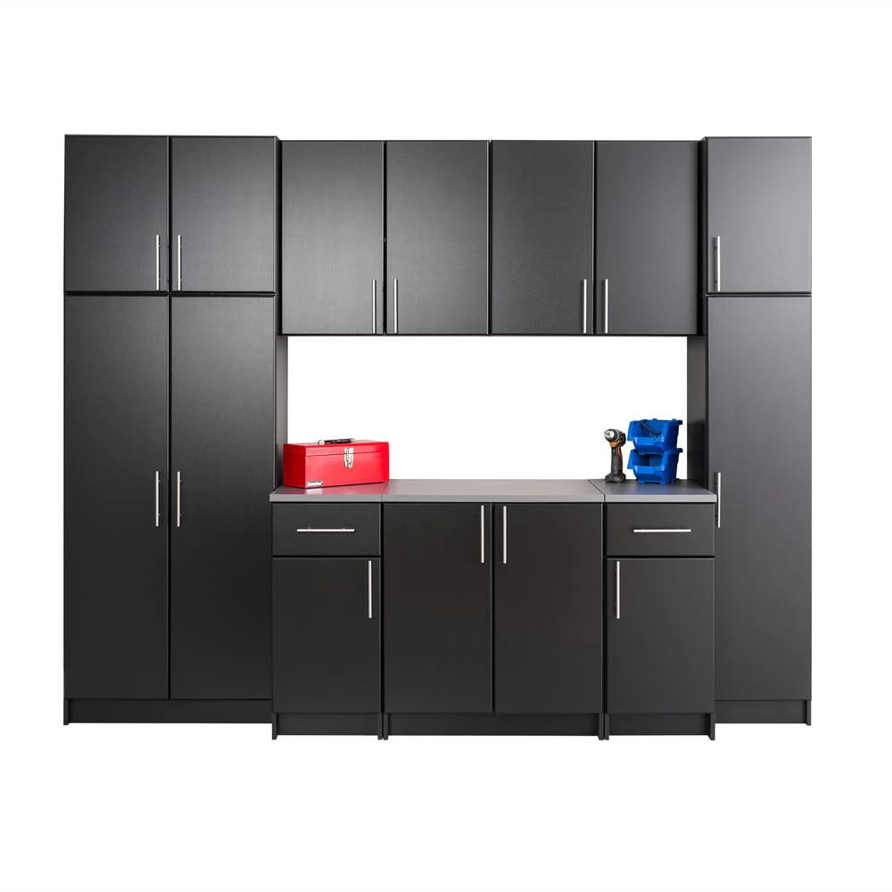 Prepac Black Elite 112" Storage Set - 9 pc