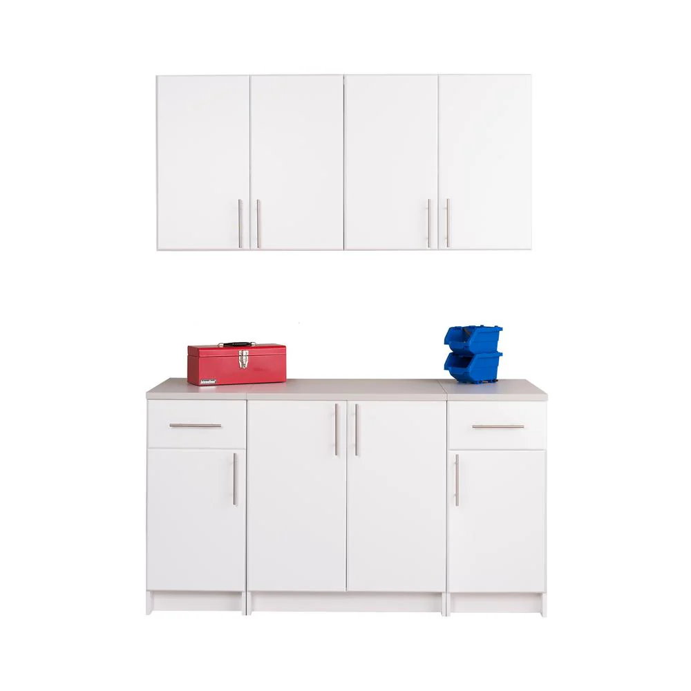 Prepac White Elite 64" Storage Cabinet Set - 5pc
