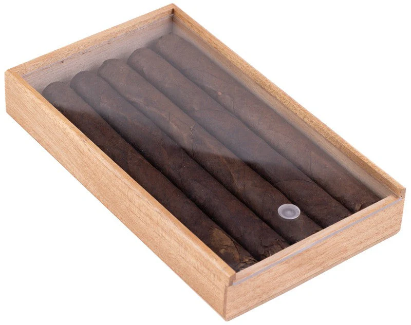 Prestige Import Group 5-Cigar Promo Box Clear Slide Top - Image 3