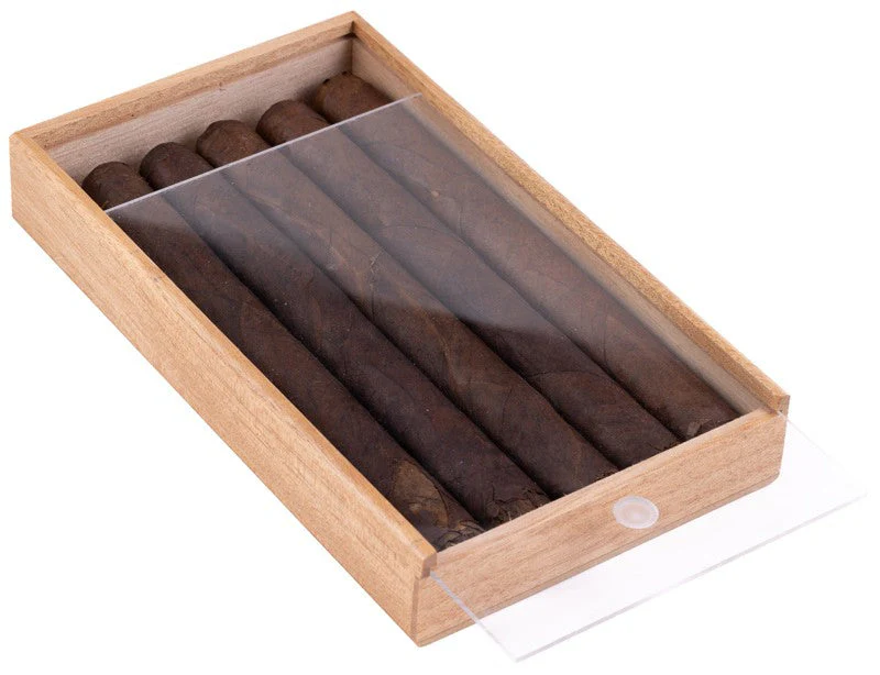 Prestige Import Group 5-Cigar Promo Box Clear Slide Top - Image 4