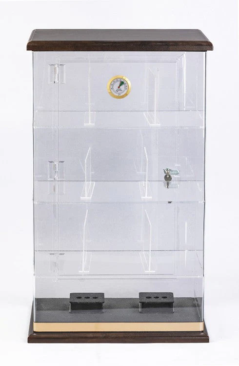 Prestige Import Group Acrylic See-Through Humidor Display Walnut Finish - Image 2