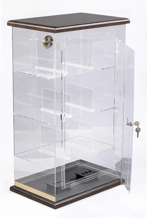 Prestige Import Group Acrylic See-Through Humidor Display Walnut Finish - Image 3