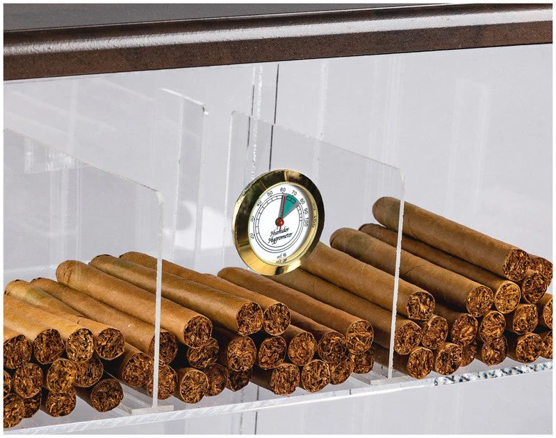 Prestige Import Group Acrylic See-Through Humidor Display Walnut Finish - Image 4