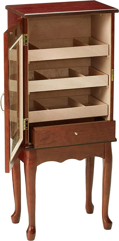 Prestige Import Group Belmont 600-Cigar Bronze Mahogany Chairside Humidor Cabinet - Image 4