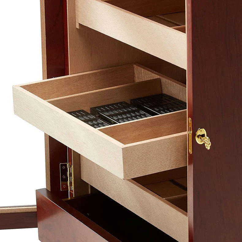 Prestige Import Group Belmont 600-Cigar Bronze Mahogany Chairside Humidor Cabinet - Image 5