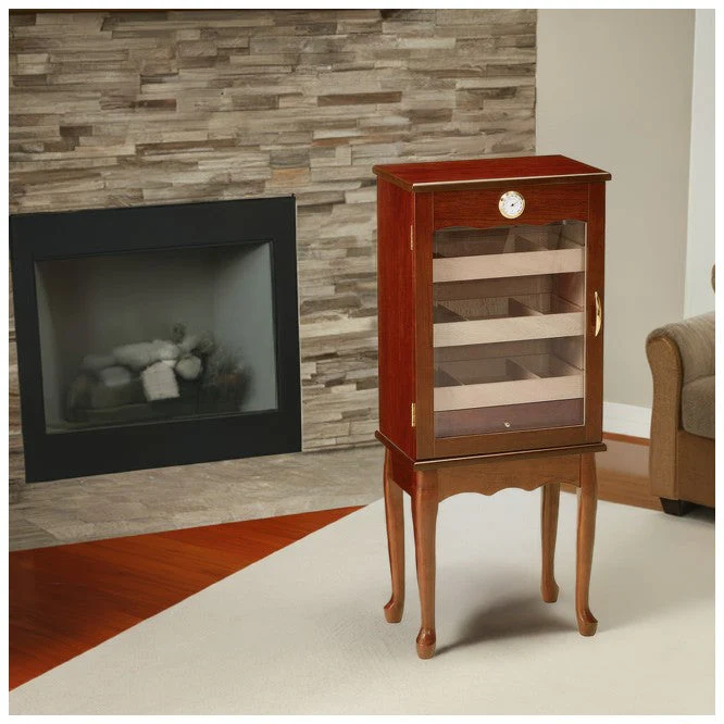 Prestige Import Group Belmont 600-Cigar Bronze Mahogany Chairside Humidor Cabinet - Image 7