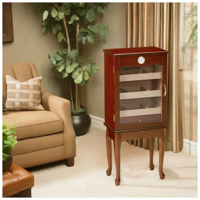 Prestige Import Group Belmont 600-Cigar Bronze Mahogany Chairside Humidor Cabinet - Image 8